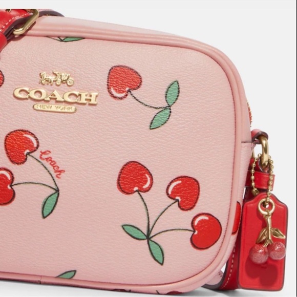 Coach Mini Jamie Camera Bag with Heart Cherry Print - Picture 7 of 8